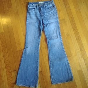 Madewell Faded Blue High-Rise Flare Jeans